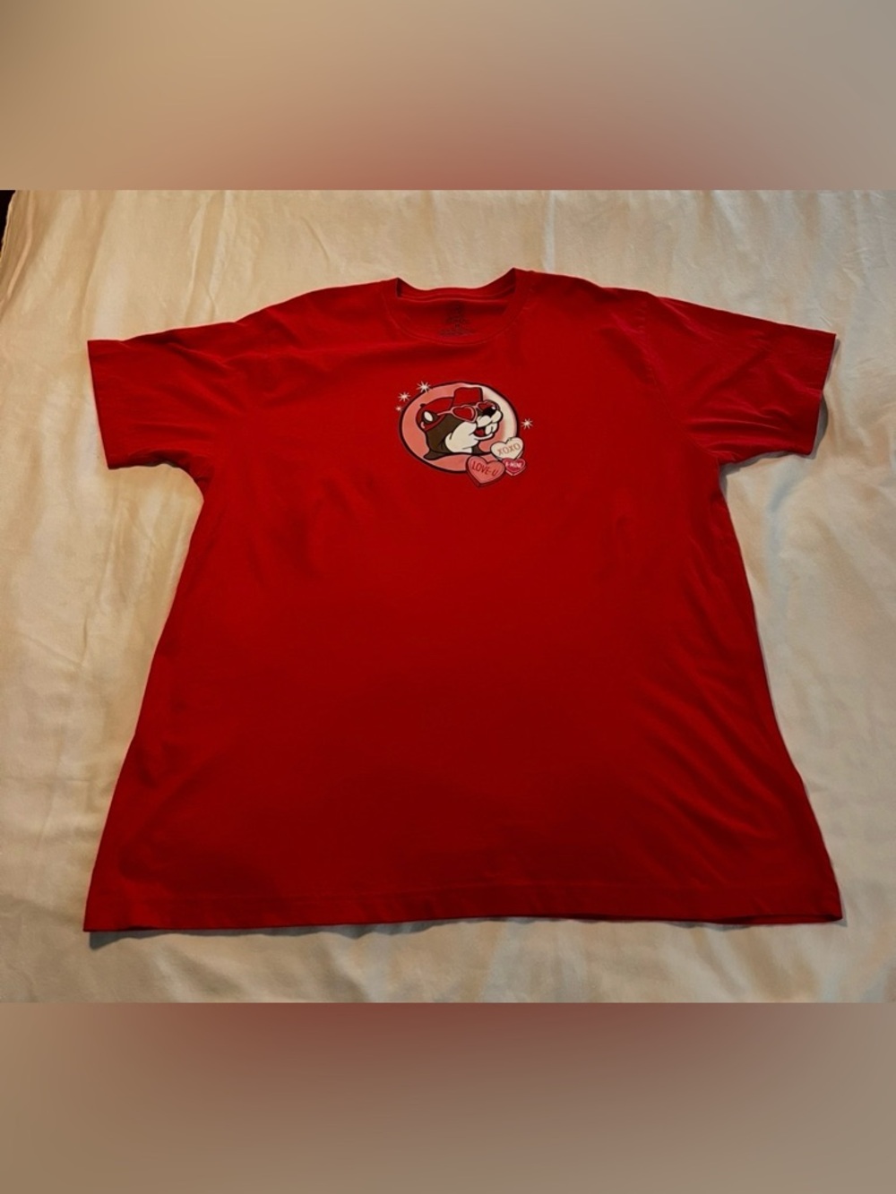 Men’s/ Women’s Buc-ees Red Graphic Tee -2024 Never Break My Heart Size XXL NWOT